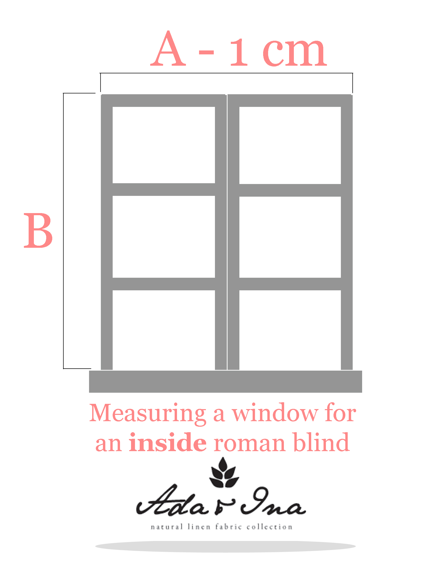 How to measure an inside roman blind - Ada & Ina